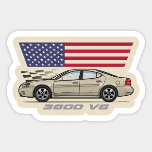 3800 V6 - light gold 2 Sticker